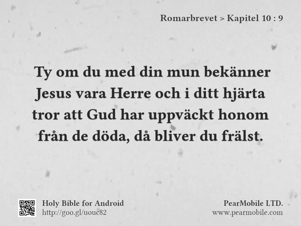 Romarbrevet, Kapitel 10:9